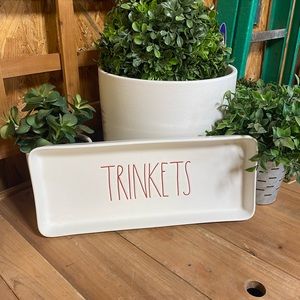RAE DUNN TRINKETS TRAY RED LETTERS